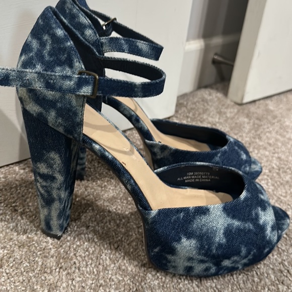 Denim Platform Heels - Picture 2 of 5